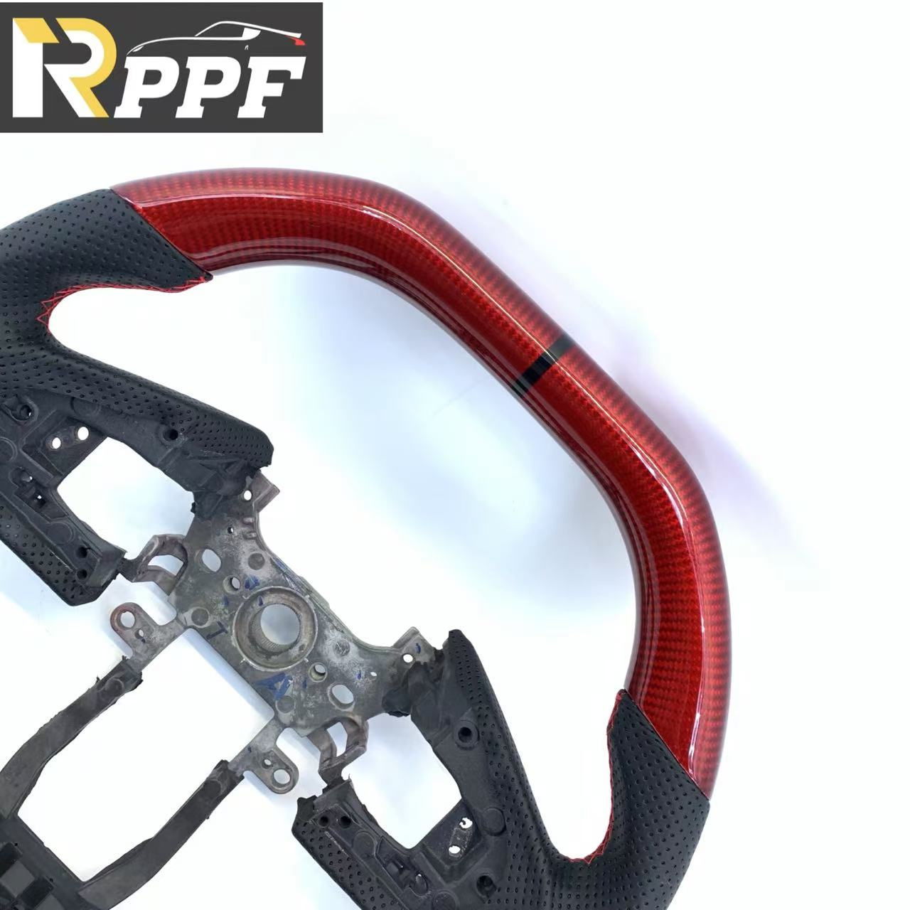 RPPF for Honda 10th gen Civic SI 2016-2025 Carbon Fiber Steering Wheel with Red Line at Top