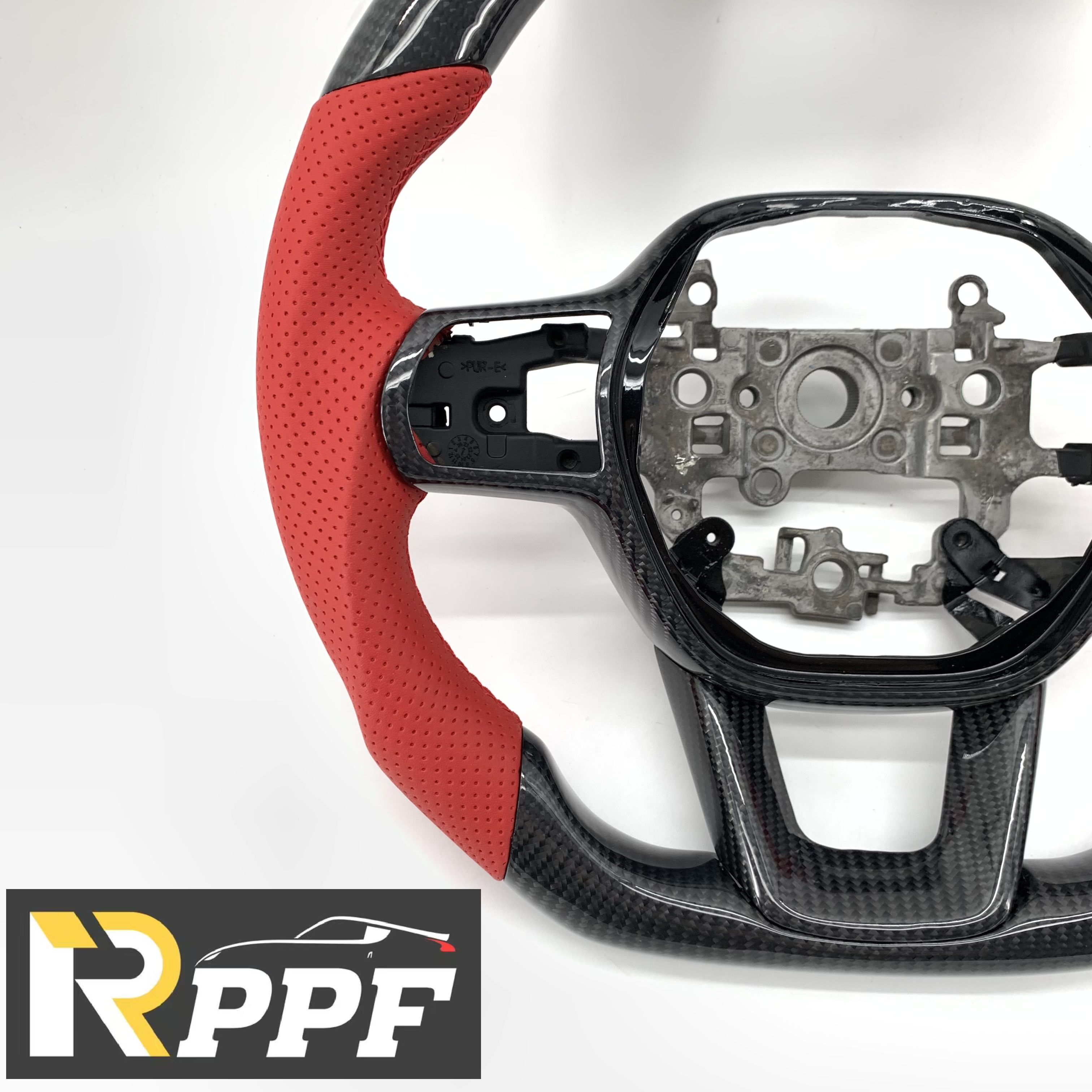 RPPF for Honda 11th gen Civic XI 2021-2025 Carbon Fiber Steering Wheel with Red Line at Top