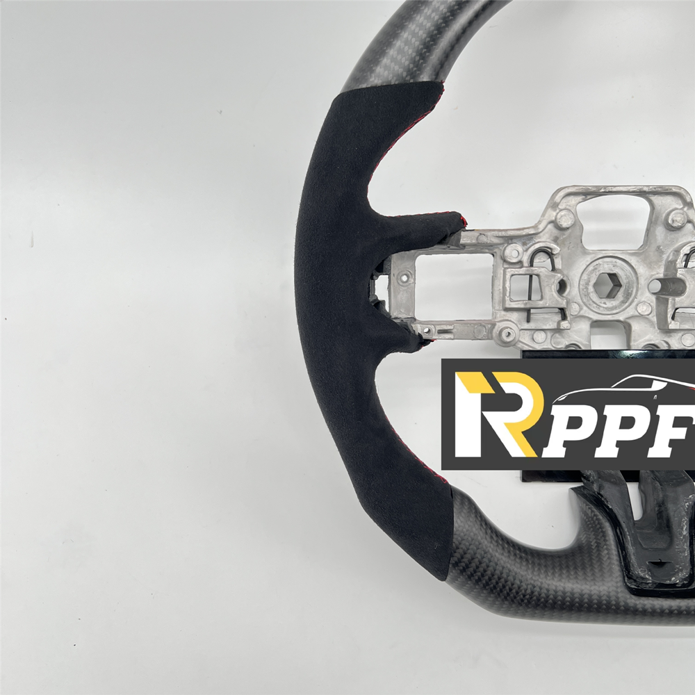 RPPF for Ford Mustang 2018-2025 Carbon Fiber Steering Wheel with Suede Leather