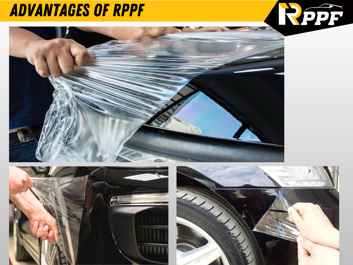 The sixth advantage of RPPF PPF films is Easy to Remove without residue | RPPF uses acrylic adhesive, making it easy to remove without leaving any glue residue whenever you're ready, without causing damage to your car.