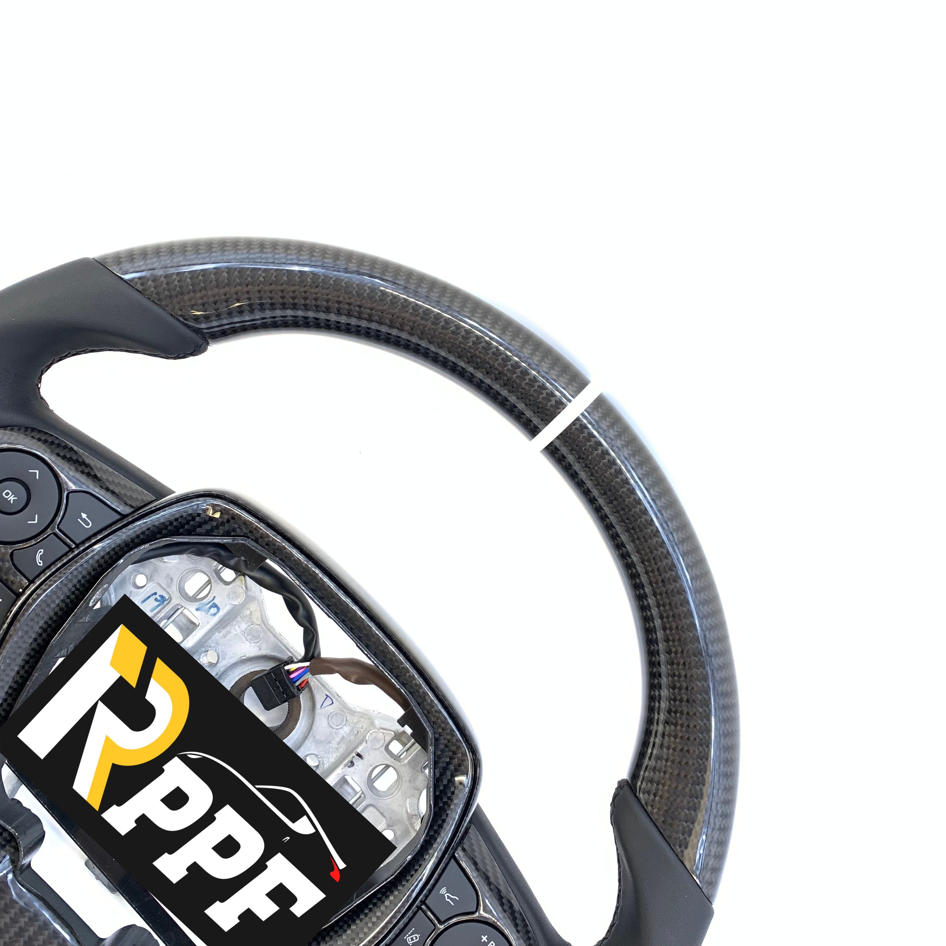R-ppf for toyota 8th gen Camry se xse le xle 2018-2022 carbon fiber steering wheel gloss black