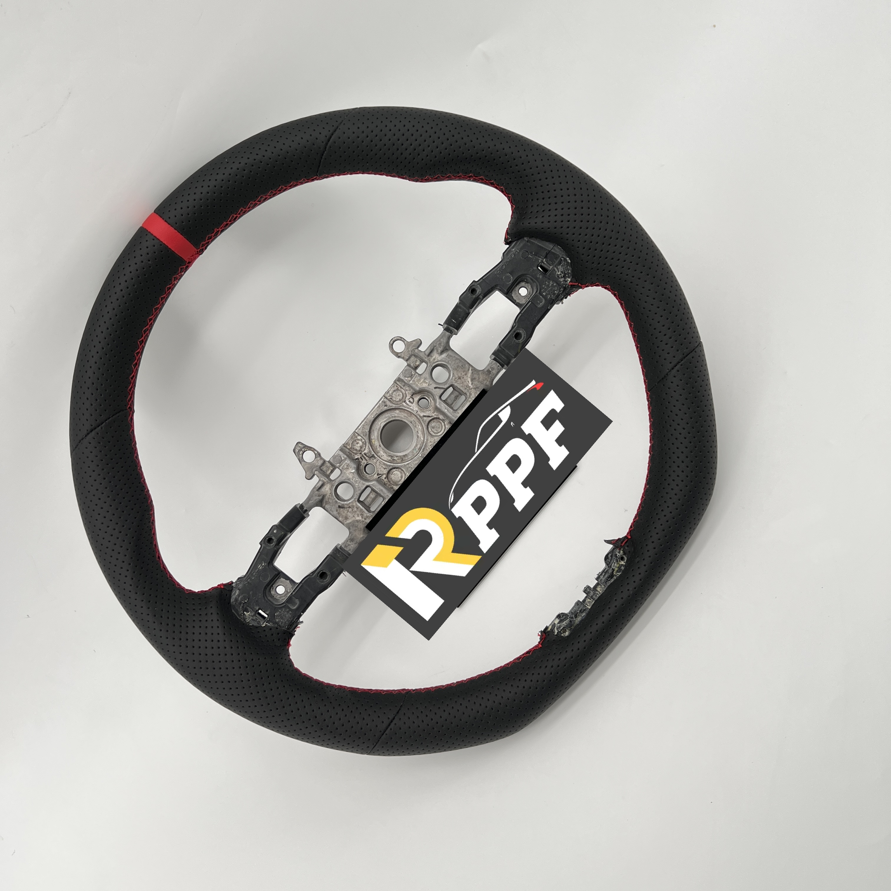 RPPF for Honda 11th gen Civic XI 2021-2025 Carbon Fiber Steering Wheel with Black perforated leather