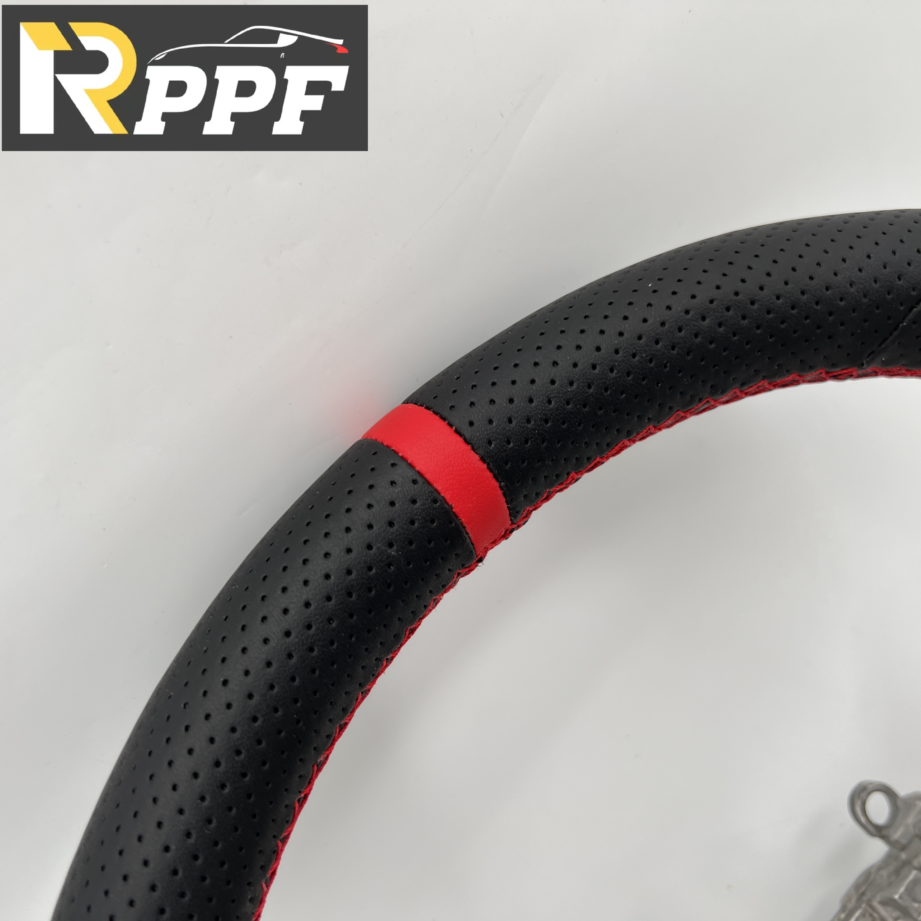 RPPF for Honda 11th gen Civic XI 2021-2025 Carbon Fiber Steering Wheel with Black perforated leather