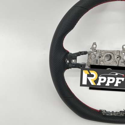 RPPF for Honda 11th gen Civic XI 2021-2025 Carbon Fiber Steering Wheel with Black perforated leather