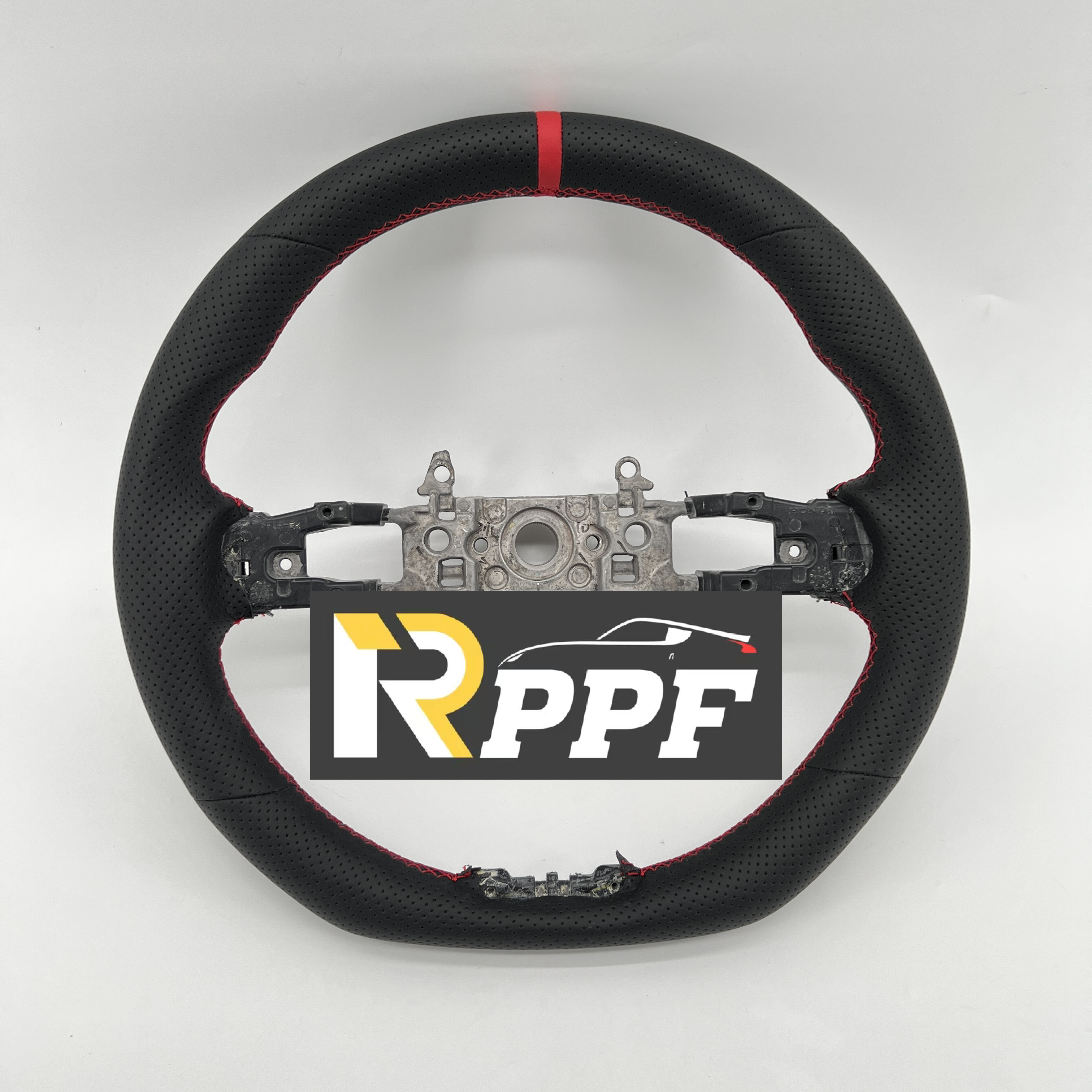 RPPF for Honda 11th gen Civic XI 2021-2025 Carbon Fiber Steering Wheel with Black perforated leather