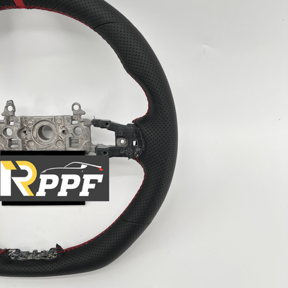 RPPF for Honda 11th gen Civic XI 2021-2025 Carbon Fiber Steering Wheel with Black perforated leather