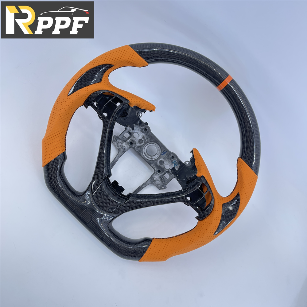 RPPF for Acura TL 2009-2014 Carbon Fiber Steering Wheel with Black Thumb Grips