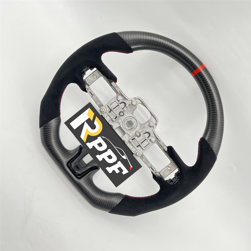 RPPF for Ford Mustang 2018-2025 Carbon Fiber Steering Wheel with Suede Leather