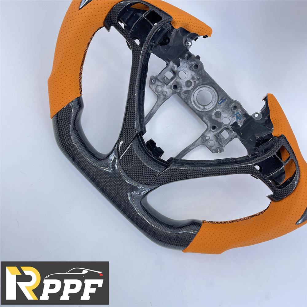 RPPF for Acura TL 2009-2014 Carbon Fiber Steering Wheel with Black Thumb Grips