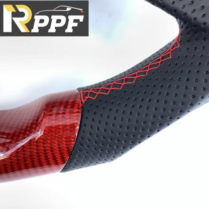 RPPF for Honda 10th gen Civic SI 2016-2025 Carbon Fiber Steering Wheel with Red Line at Top