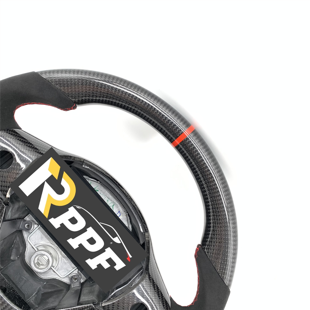 RPPF for Tesla Model 3/Y 2017-2025 Carbon Fiber Steering Wheel with carbon trim