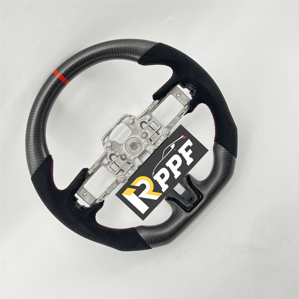 RPPF for Ford Mustang 2018-2025 Carbon Fiber Steering Wheel with Suede Leather