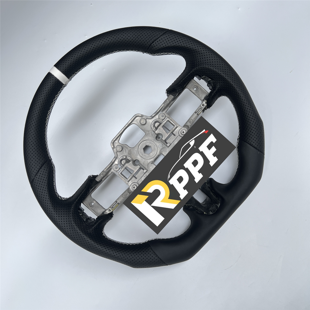 RPPF for Ford Mustang 2018-2025 Carbon Fiber Steering Wheel with White Line at Top