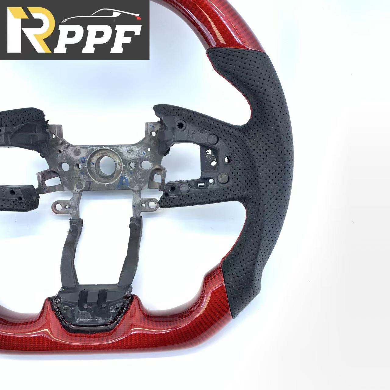 RPPF for Honda 10th gen Civic SI 2016-2025 Carbon Fiber Steering Wheel with Red Line at Top