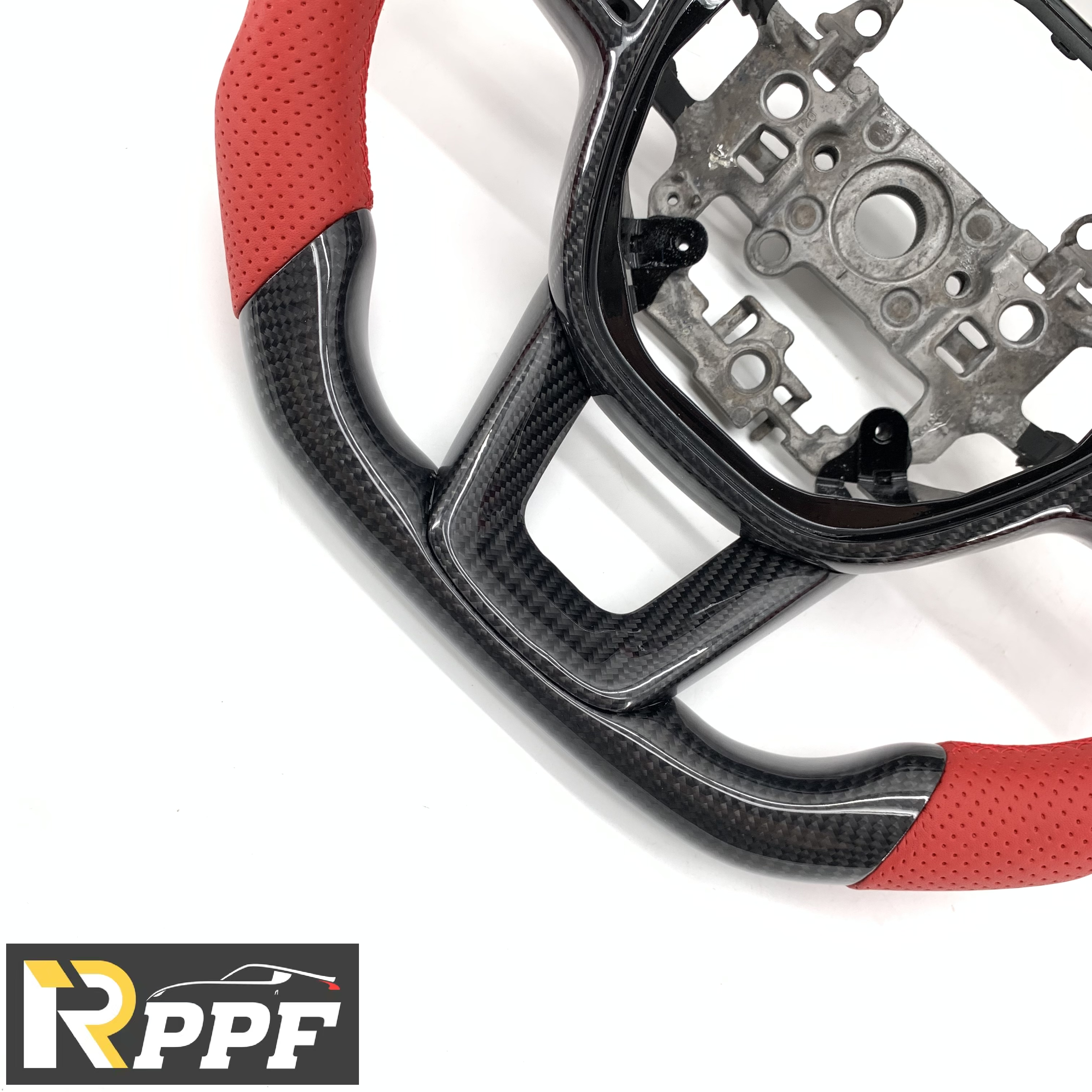 RPPF for Honda 11th gen Civic XI 2021-2025 Carbon Fiber Steering Wheel with Red Line at Top