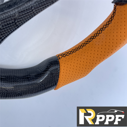 RPPF for Acura TL 2009-2014 Carbon Fiber Steering Wheel with Black Thumb Grips