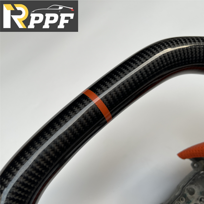 RPPF for Acura TL 2009-2014 Carbon Fiber Steering Wheel with Flat Top Flat Bottom Shape