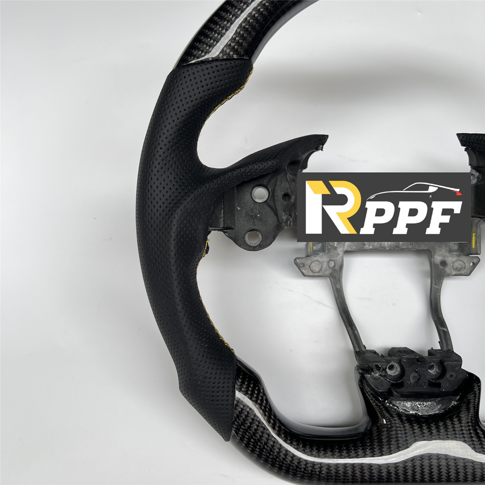 RPPF for Acura TL 2009-2014 Carbon Fiber Steering Wheel with Black Perforated Leather