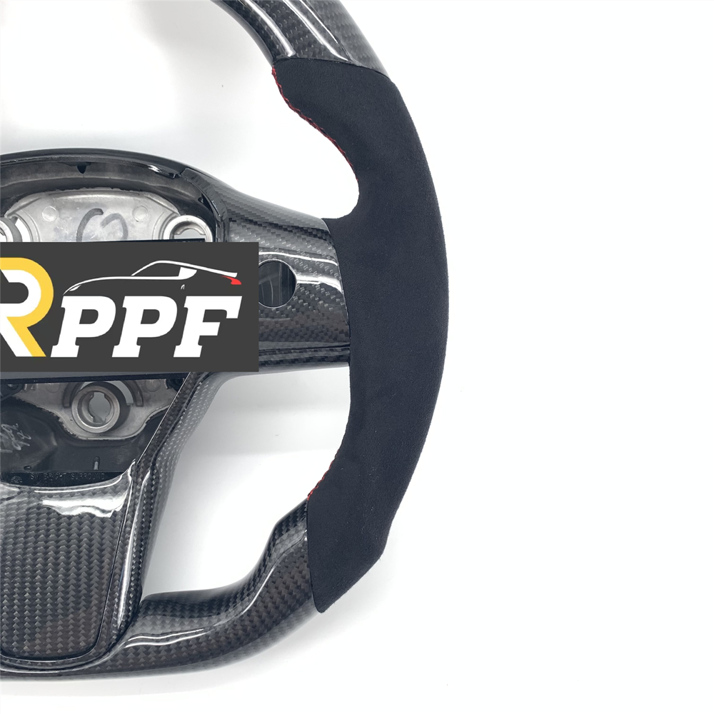 RPPF for Tesla Model 3/Y 2017-2025 Carbon Fiber Steering Wheel with carbon trim