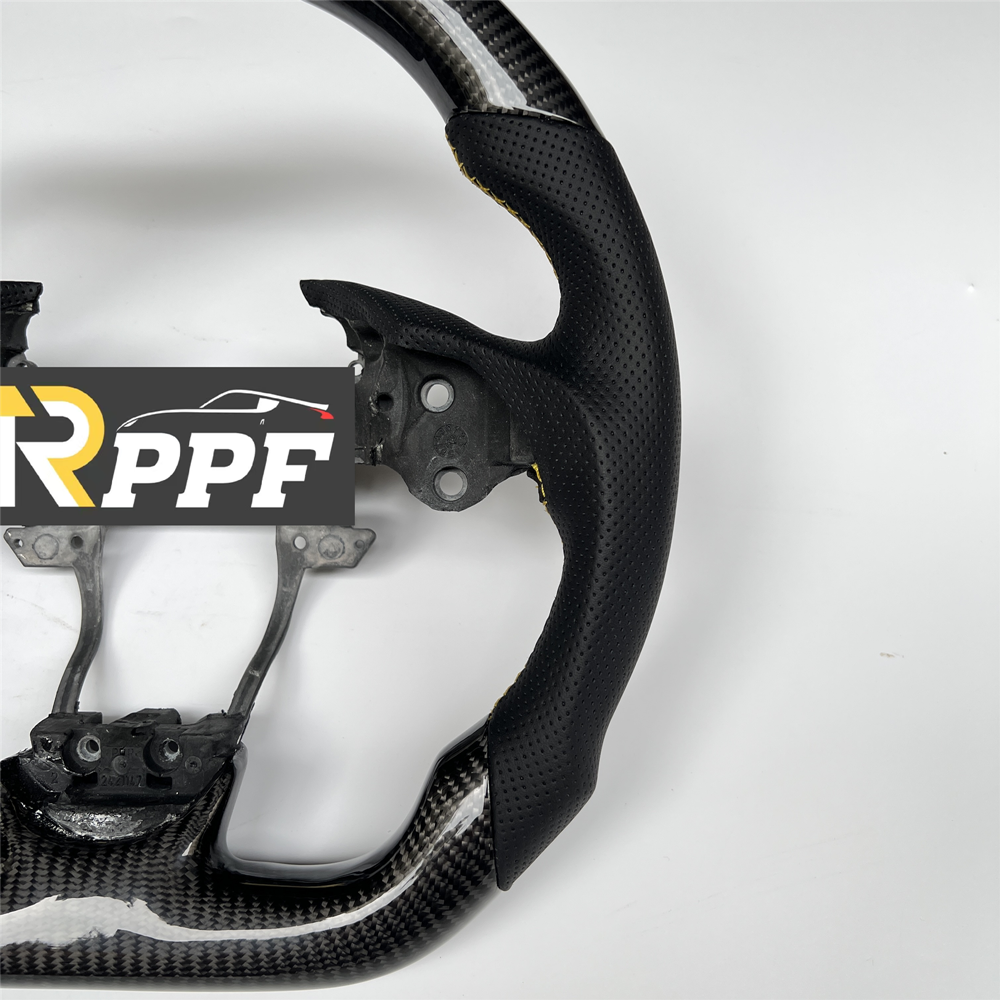 RPPF for Acura TL 2009-2014 Carbon Fiber Steering Wheel with Black Perforated Leather