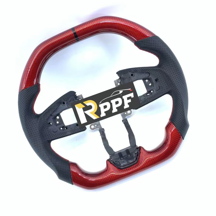RPPF for Honda 10th gen Civic SI 2016-2025 Carbon Fiber Steering Wheel with Red Line at Top
