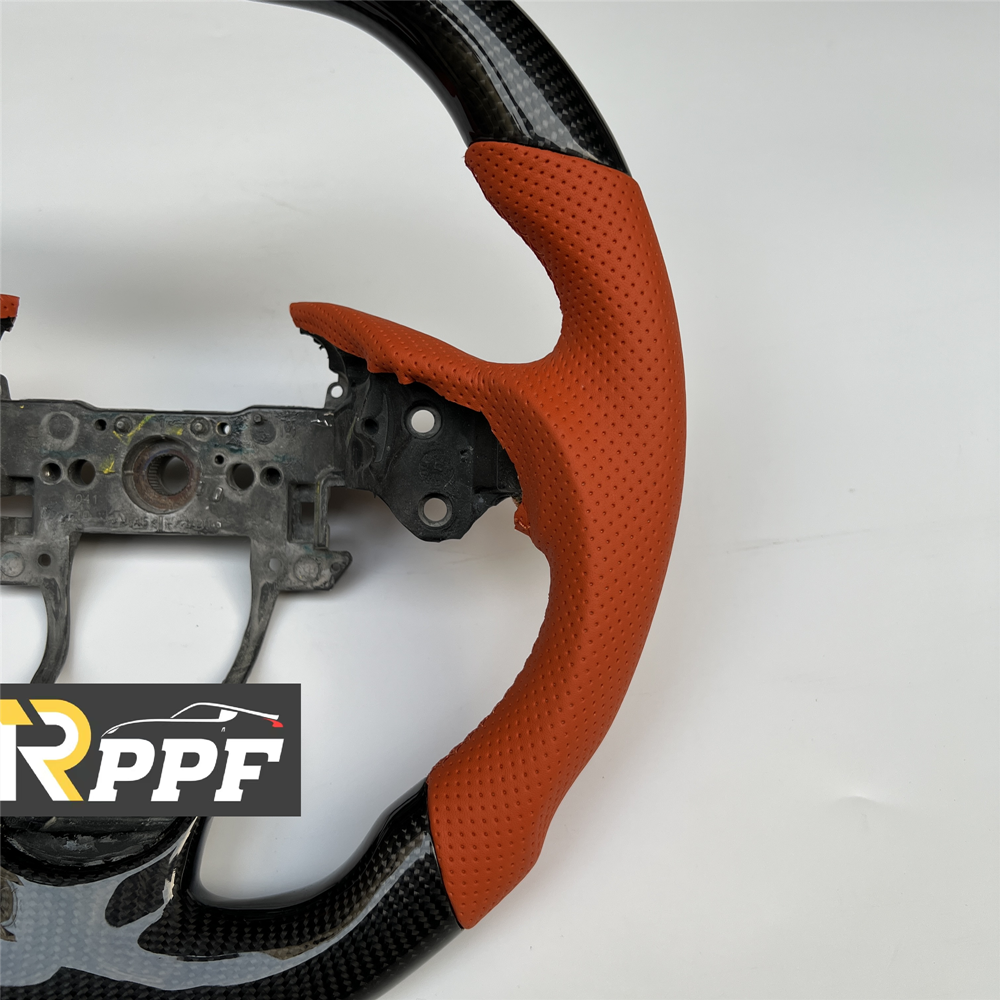 RPPF for Acura TL 2009-2014 Carbon Fiber Steering Wheel with Flat Top Flat Bottom Shape