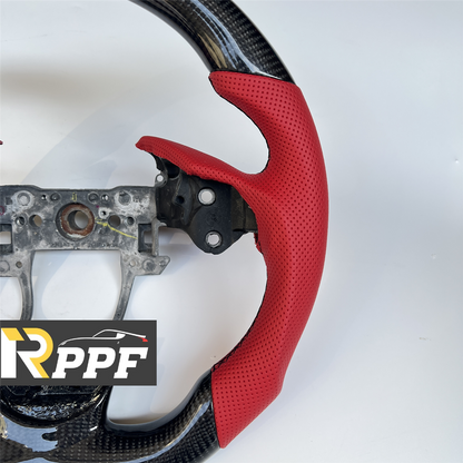 RPPF for Acura TL 2009-2014 Carbon Fiber Steering Wheel with Red Perforated Leather