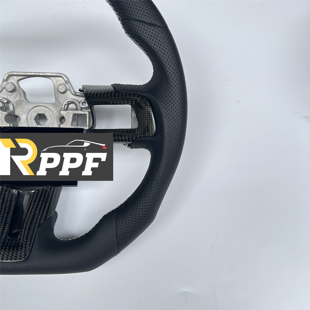 RPPF for Ford Mustang 2018-2025 Carbon Fiber Steering Wheel with Trim