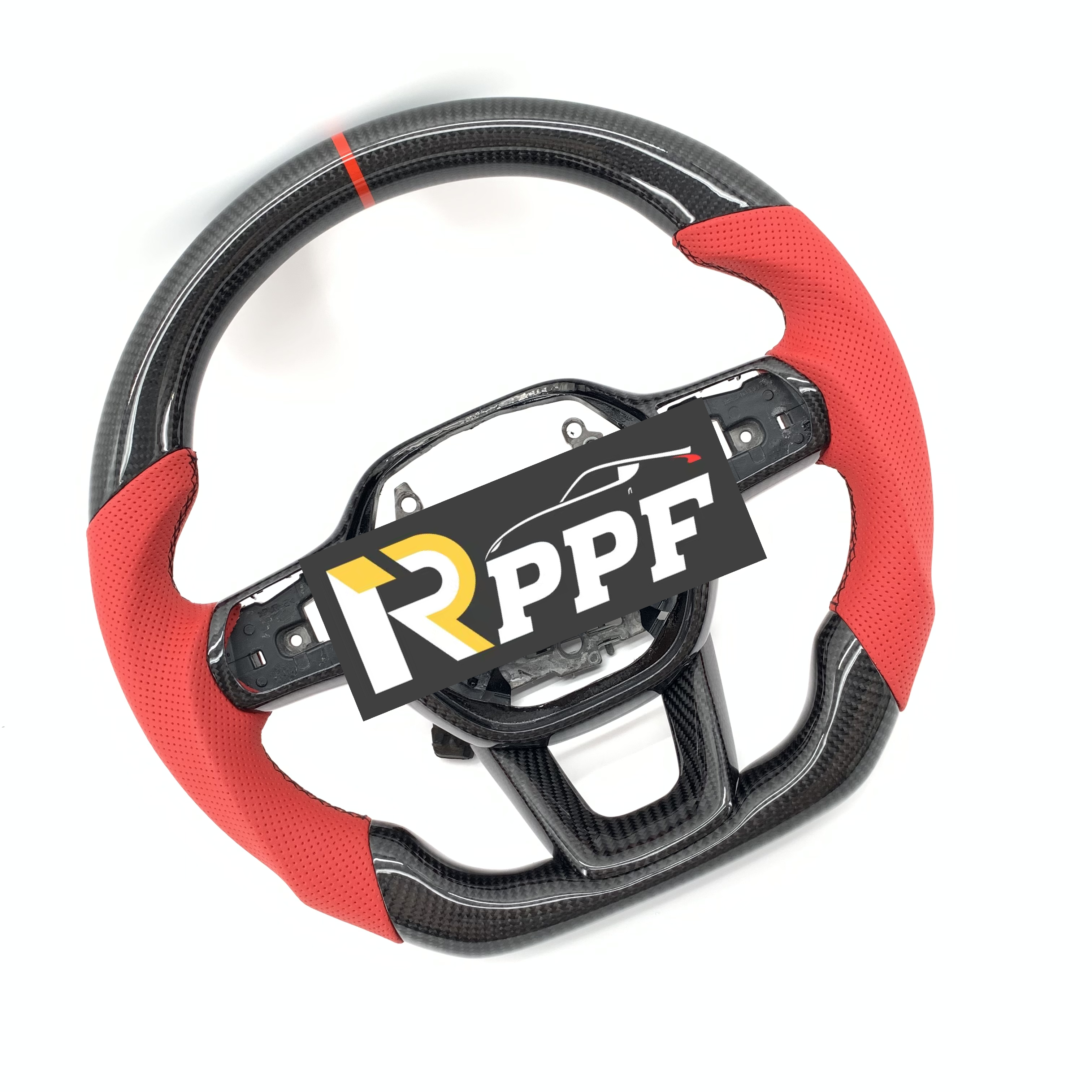 RPPF for Honda 11th gen Civic XI 2021-2025 Carbon Fiber Steering Wheel with Red Line at Top