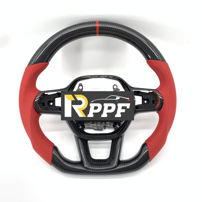 RPPF for Honda 11th gen Civic XI 2021-2025 Carbon Fiber Steering Wheel with Red Line at Top