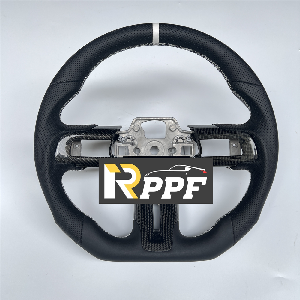 RPPF for Ford Mustang 2018-2025 Carbon Fiber Steering Wheel with Trim
