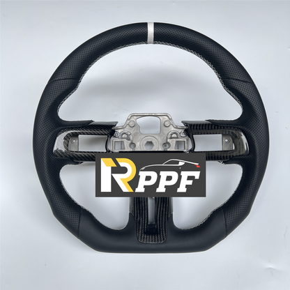 RPPF for Ford Mustang 2018-2025 Carbon Fiber Steering Wheel with Trim