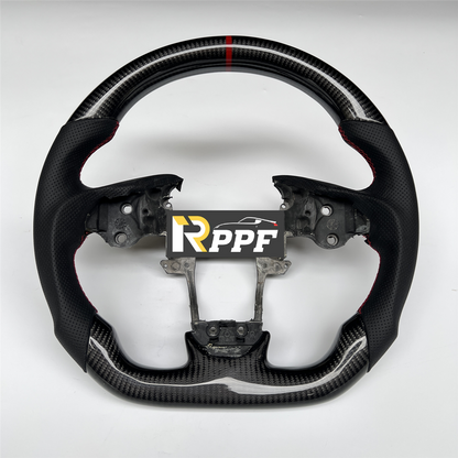 RPPF for Acura TL 2009-2014 Carbon Fiber Steering Wheel with Black Perforated Leather