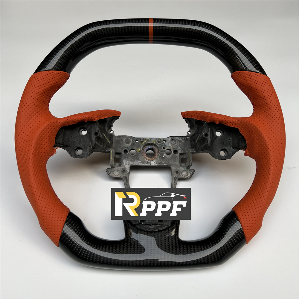 RPPF for Acura TL 2009-2014 Carbon Fiber Steering Wheel with Flat Top Flat Bottom Shape
