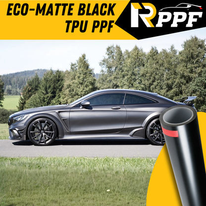 Real shots showing the effect of the installed ECO-Matte Black TPU paint protection film.