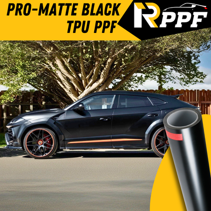 Real shots showing the effect of the installed PRO-Matte Black TPU paint protection film.